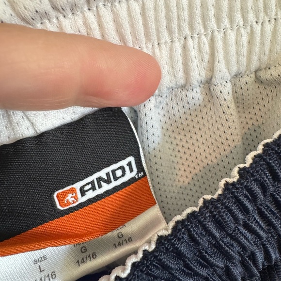 And1 Blue and Yellow Joggers Lightweight Sweatpants - Picture 3 of 3